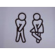 Toilet pictogrammen - Man + Vrouw 3D - FUN - hoogwaardig Acryl bord