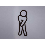Toilet pictogrammen - Man 3D - FUN - hoogwaardig Acryl bord
