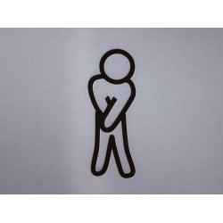 Toilet pictogrammen - Man 3D - FUN - hoogwaardig Acryl bord