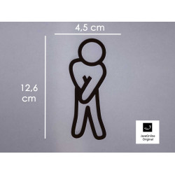 Toilet pictogrammen - Man 3D - FUN - hoogwaardig Acryl bord