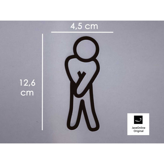 Toilet pictogrammen - Man 3D - FUN - hoogwaardig Acryl bord