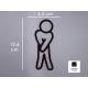 Toilet pictogrammen - Man 3D - FUN - hoogwaardig Acryl bord