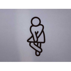 Toilet pictogrammen - Vrouw 3D - FUN - hoogwaardig Acryl bord