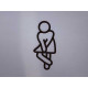 Toilet pictogrammen - Vrouw 3D - FUN - hoogwaardig Acryl bord