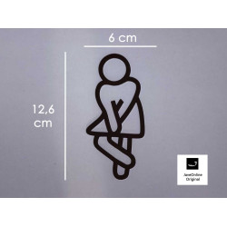 Toilet pictogrammen - Vrouw 3D - FUN - hoogwaardig Acryl bord
