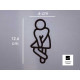 Toilet pictogrammen - Vrouw 3D - FUN - hoogwaardig Acryl bord