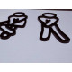 Toilet pictogrammen - Man + Vrouw 3D - FUN - hoogwaardig Acryl bord