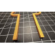 Kleedkamer pictogrammen - Toilet pictogrammen - Man + Vrouw 3D - Strak GOUD - hoogwaardig Acryl bord