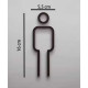 Combinatiepakket Kleedkamer pictogrammen - Toilet pictogrammen - Man + Vrouw + Rolstoel 3D - Strak - hoogwaardig Acryl bord
