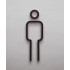 Kleedkamer of toilet deurbord / pictogram - MAN  3D - Strak - hoogwaardig Acryl bord