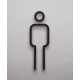 Kleedkamer of toilet deurbord / pictogram - MAN  3D - Strak - hoogwaardig Acryl bord