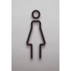 Kleedkamer of toilet deurbord / pictogram - VROUW 3D - Strak - hoogwaardig Acryl bord