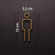 Kleedkamer of toilet deurbord / pictogram - MAN  3D - Strak Goud - hoogwaardig Acryl bord