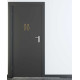 Kleedkamer pictogrammen - Toilet pictogrammen - Man + Vrouw 3D - Strak GOUD - hoogwaardig Acryl bord