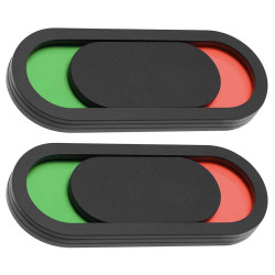 Schuifplaat / Privacy id plaat - DUO PACK - voor bezet - beschikbaar -- niet storen met kleurindicatie - zwart