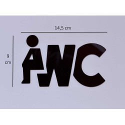 WC - Toilet pictogram - Shiny - Blinkend zwart