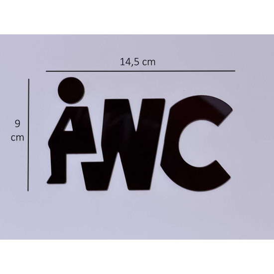 WC - Toilet pictogram - Shiny - Blinkend zwart