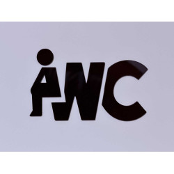 WC - Toilet pictogram - Shiny - Blinkend zwart