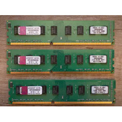 Kingston ValueRAM 6GB (3x2GB) DDR3-1333 PC3-10600 CL9 RAM Kit – KVR1333D3N9K3/6G