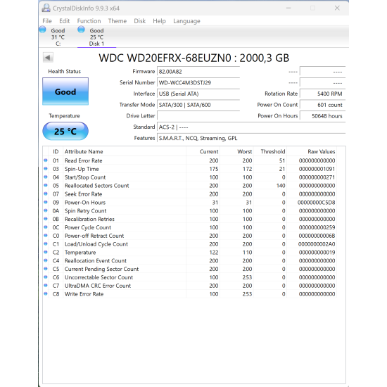 WD Red 2 TB NAS harde schijf – 3,5″ SATA III – CMR – WD20EFRX
