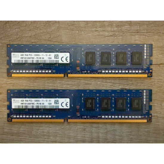 SK hynix 8GB (2x4GB) DDR3-1600 PC3-12800U CL11 Desktop RAM – HMT451U6AFR8C-PB