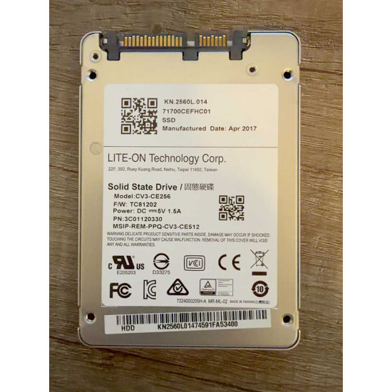 Lite-On CV3-CE256 SSD van 256 GB