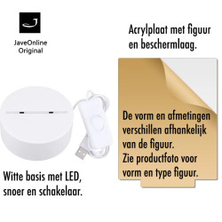 3D illusie LED lampje - Paard - Warm licht - Acryl plaat