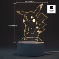 3D illusie MINI LED lampje - Pikachu - Warm licht - Acryl plaat