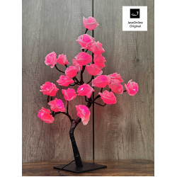 Rozenboom lamp -- 24 LED - Roze blaadjes - Tafellamp - Decoratielamp - Liefdesontwerp