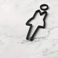 Kleedkamer deurbord / pictogram - Vrouw 3D - hoogwaardig Acryl bord