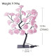 Rozenboom lamp -- 24 LED - Roze blaadjes - Tafellamp - Decoratielamp - Liefdesontwerp