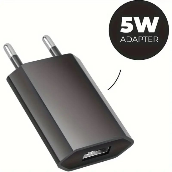 2x 5W -- 5V USB - USB lader - Zwart