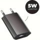 2x 5W -- 5V USB - USB lader - Zwart