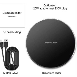Draadloze Qi oplader -- voor smartphones - 15 watt